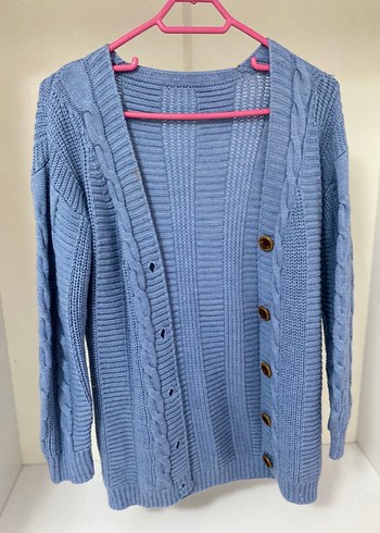 Mavi Triko Kadın Hırka - Görsel 2