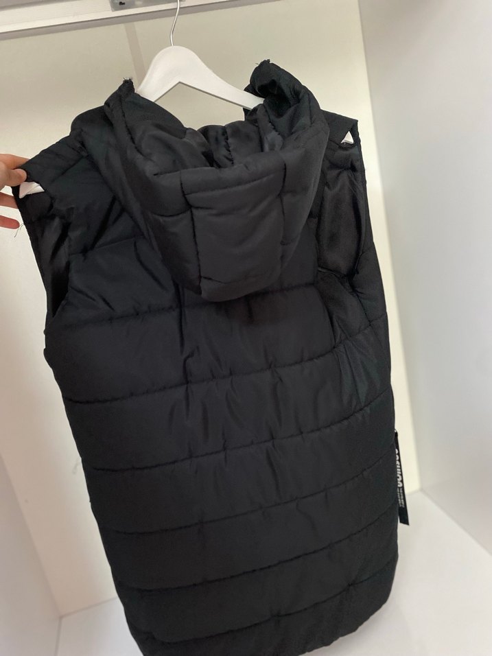 Kadın Siyah Fermuarlı Yelek - Görsel 3