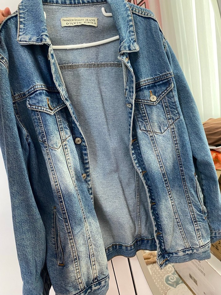 Mavi Bol Kesim Kadın Denim Ceket - Görsel 2