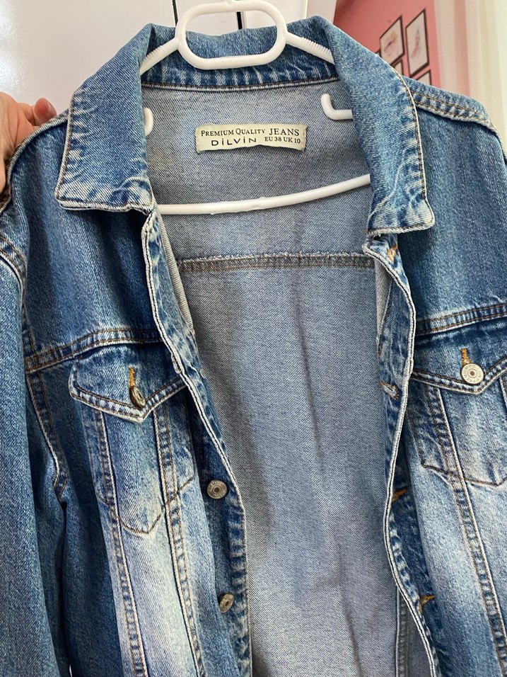 Mavi Bol Kesim Kadın Denim Ceket - Görsel 3