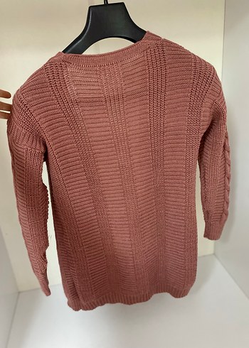 Pembe Örgü Bohem Kadın Hırka - Görsel 3