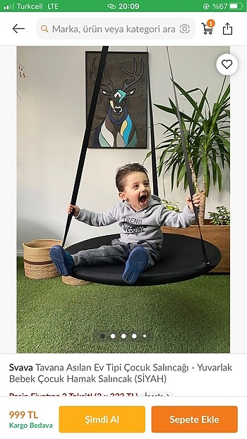 çocuk bebek salıncağı