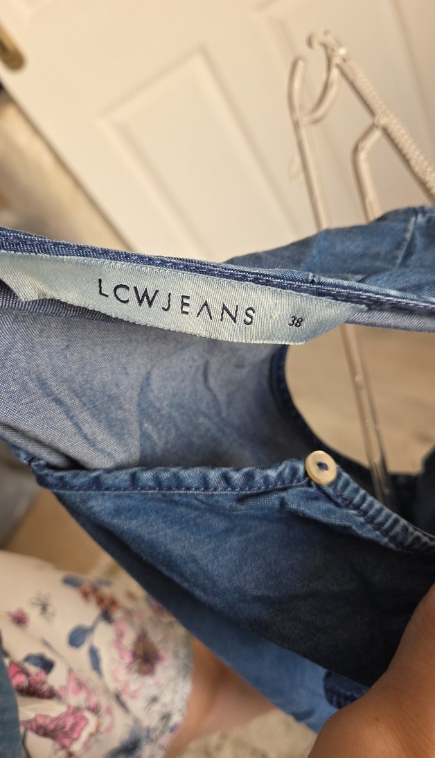 Lacivert Kolsuz Uzun Keten Elbise - Görsel 2