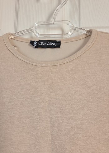 Uzun Kollu Bej Keten Salaş Tunik takım - Görsel 2