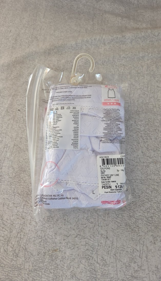 Beyaz Dantel Detaylı Kolsuz Bebek Kız Takımı - Görsel 2