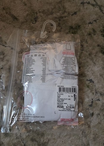 LC Waikiki Kız Çocuk Beyaz Pamuklu Fermuarlı Atlet 2 li