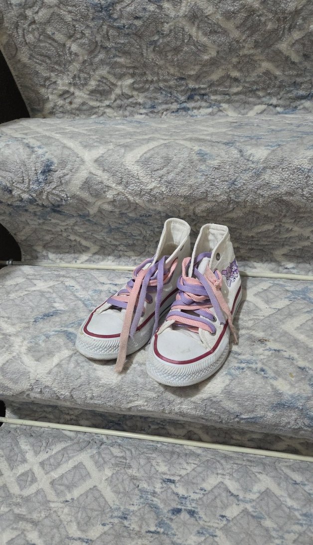 Beyaz Bağcıklı Kız Çocuk Spor Ayakkabı - Görsel 2