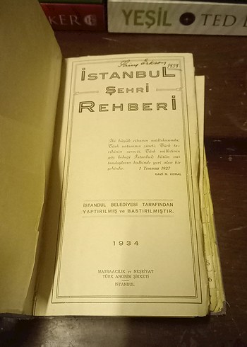 İstanbul Şehri Rehberi 1934 özel baskı / açıklamaları okuyunuz - Görsel 2
