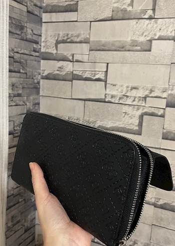 GUESS Siyah Deri Fermuarlı Kadın Cüzdanı(el çantası) - Görsel 6