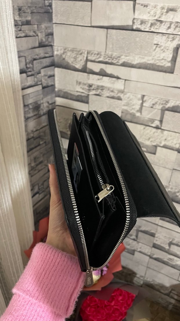 GUESS Siyah Deri Fermuarlı Kadın Cüzdanı(el çantası) - Görsel 2