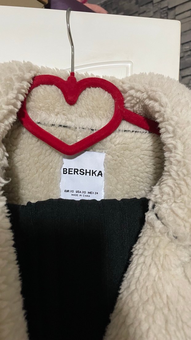 Bershka Siyah Deri Kürklü Biker Ceket - Görsel 3