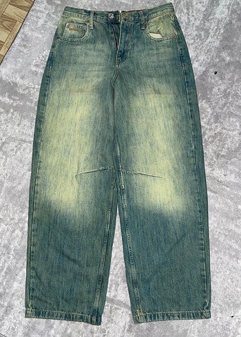 Diğer Yikamali Genis Paca Denim Jean