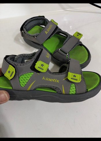 Kinetix Erkek Çocuk Gri-Yeşil Tokalı Sandalet