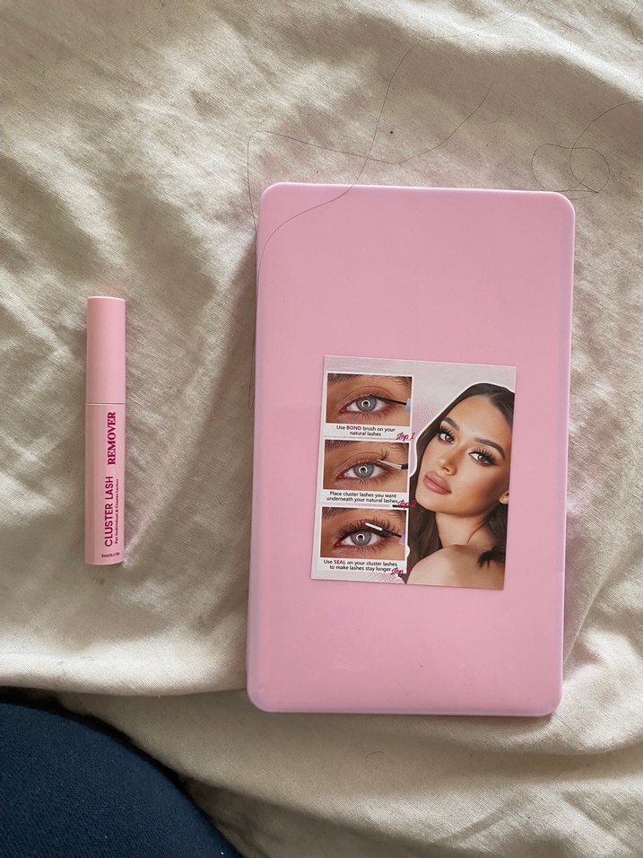 Pembe Kutuda Siyah Takma Kirpik Seti - Görsel 2