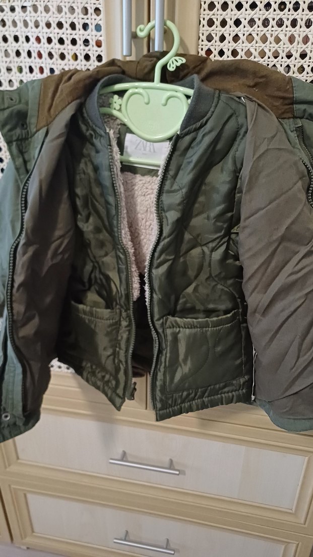 Erkek Çocuk Gri Kamuflaj Düğmeli Ceket - Görsel 3