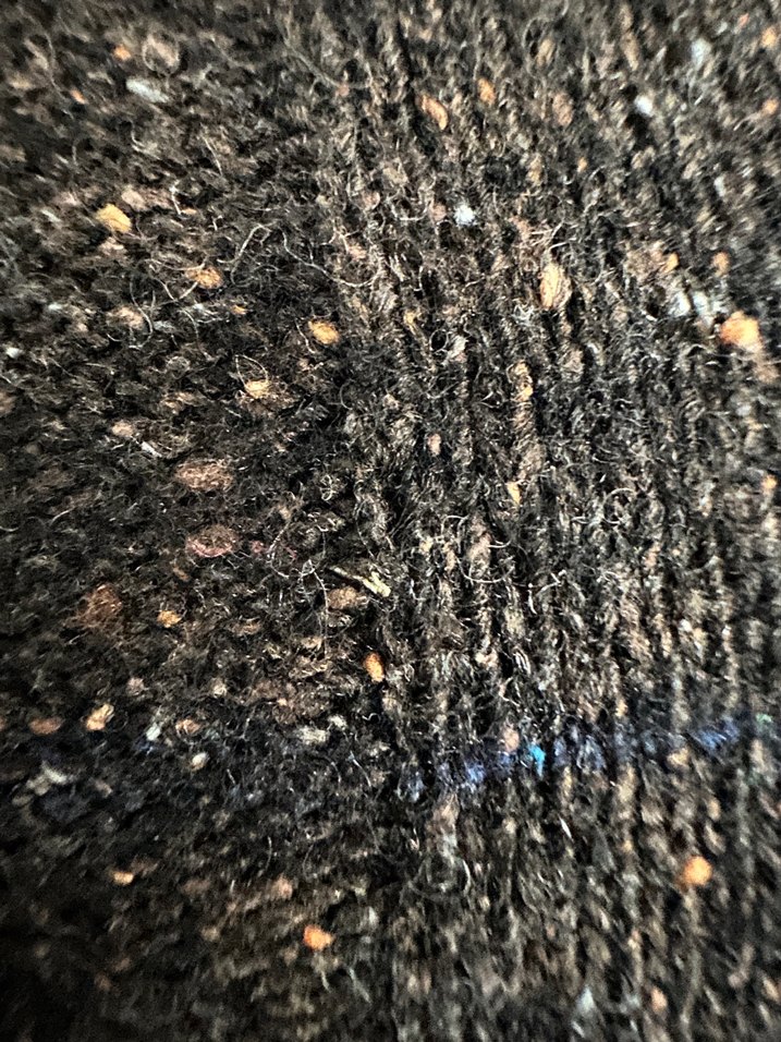 Erkek Kahverengi V Yaka Örgü Yün Kazak - Görsel 3