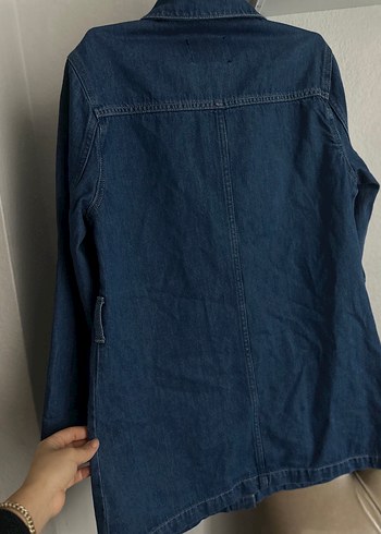 Kadın Mavi Denim Kemerli Ceket - Görsel 3