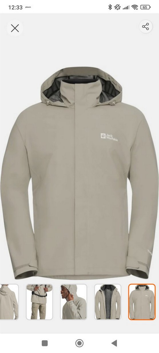 Bej Midi Boy Kapüşonlu Rahat Kesim Ceket - Görsel 4