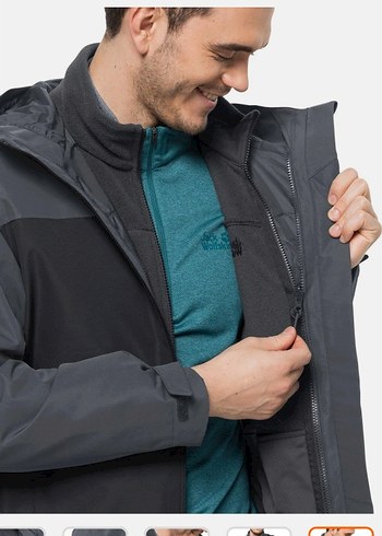 Gri Erkek Kayak Montu - Görsel 6