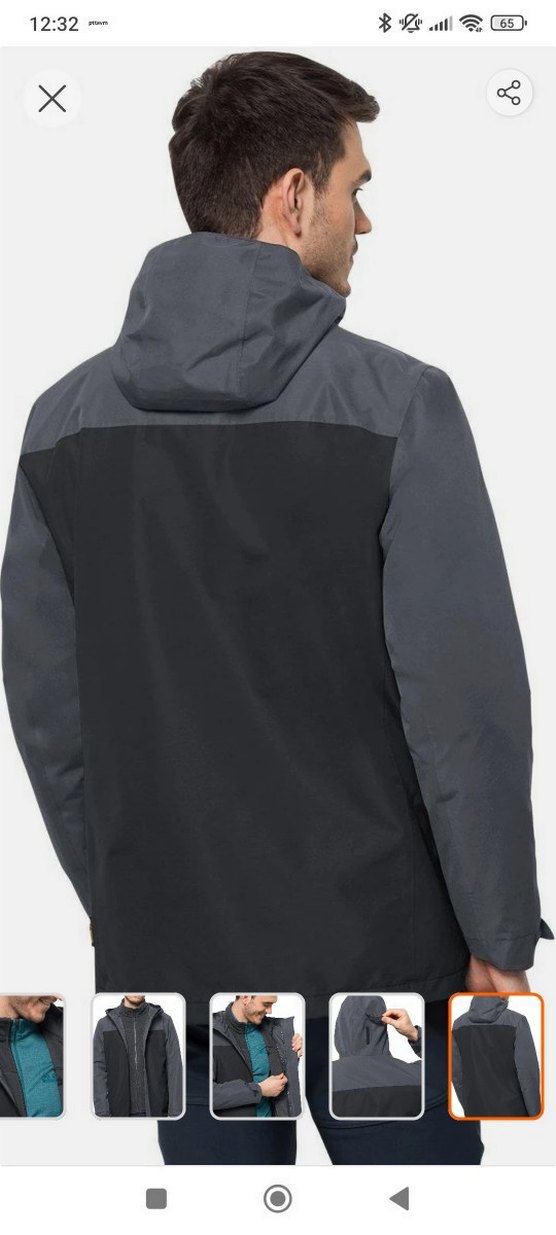 Gri Erkek Kayak Montu - Görsel 2