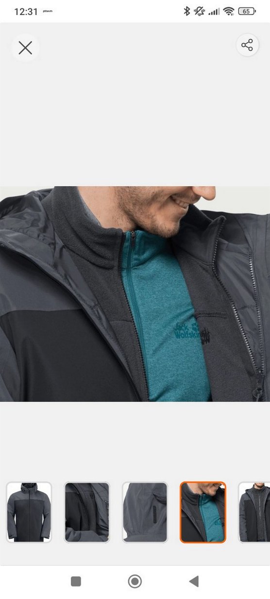 Gri Erkek Kayak Montu - Görsel 4