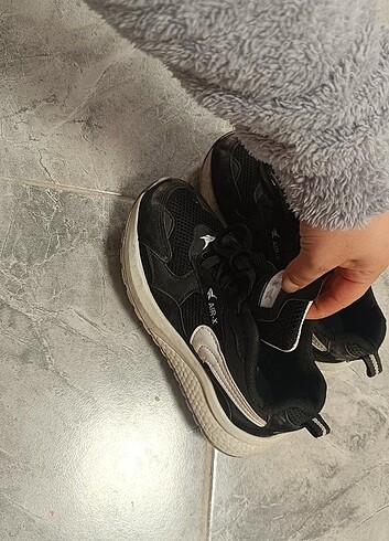 37 Beden siyah Renk Spor siyah ayakkabı 