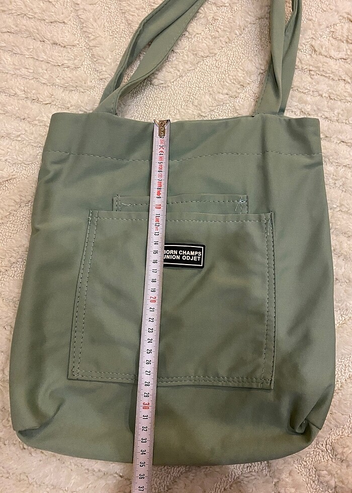 Yeşil bez çanta - Görsel 3