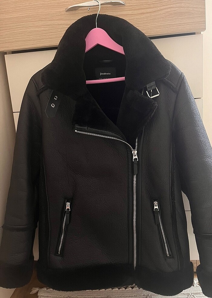 Stradivarius Deri Ceket - Görsel 2