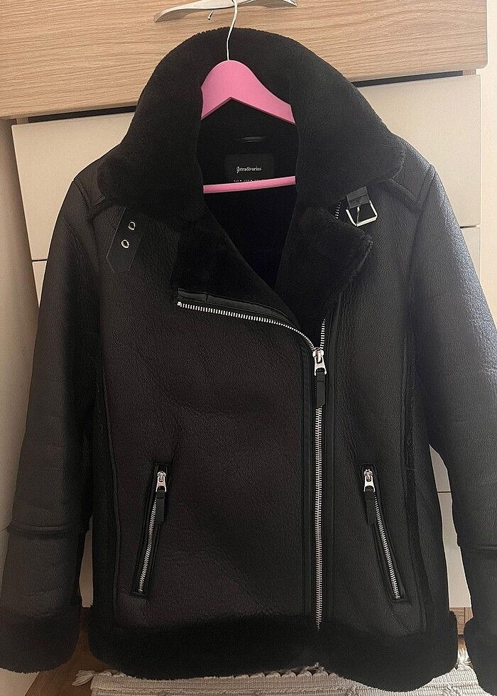 Stradivarius Deri Ceket - Görsel 3