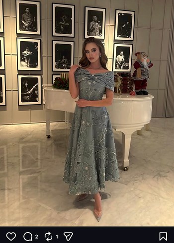 Tuğçe Özkurt Uzun Abiye Elbise - Görsel 3