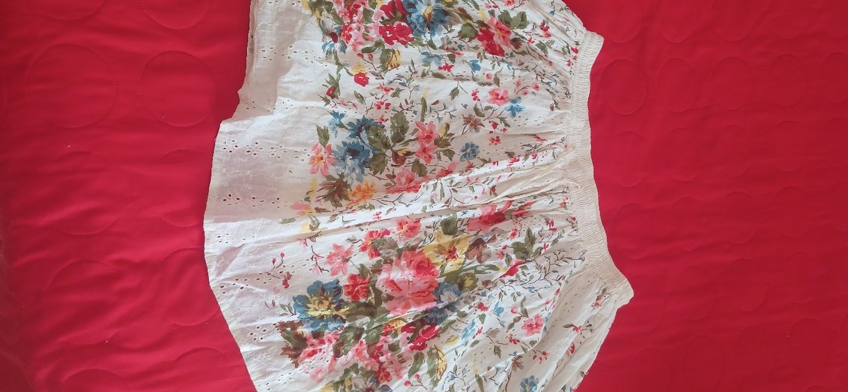 Nakışlı Volanlı Çok Renkli Hamile Eteği - Görsel 2