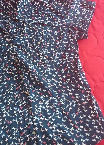 LC Waikiki Renkli Desenli Kısa Kollu Kadın Gömlek