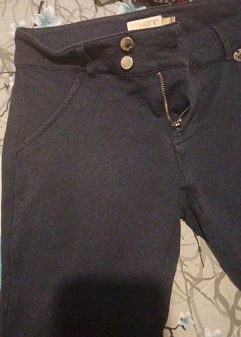 Diğer Kadın Lacivert Kemerli Denim Pantolon