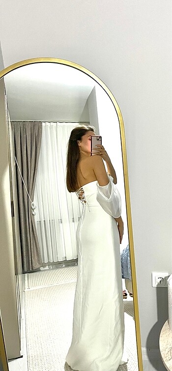 36 Beden beyaz Renk Nikah nişan uzun elbise