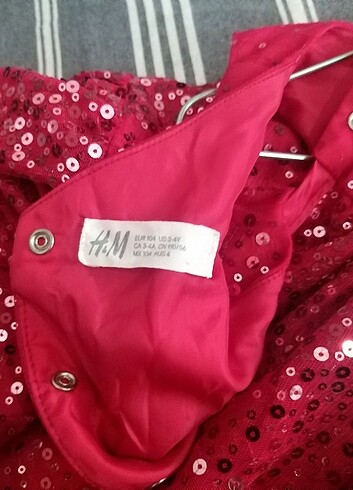H&M KIZ ÇOCUK PAYETLİ ABİYE ELBİSE 3/4 YAŞ  - Görsel 9