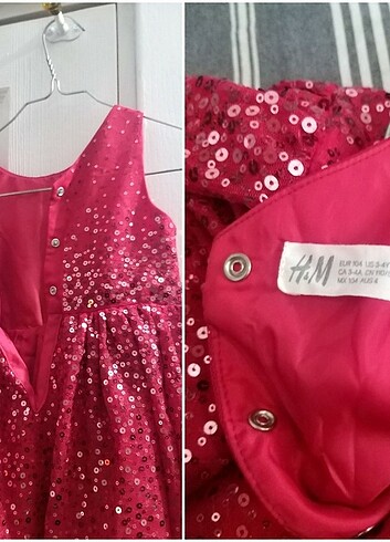 H&M KIZ ÇOCUK PAYETLİ ABİYE ELBİSE 3/4 YAŞ  - Görsel 11