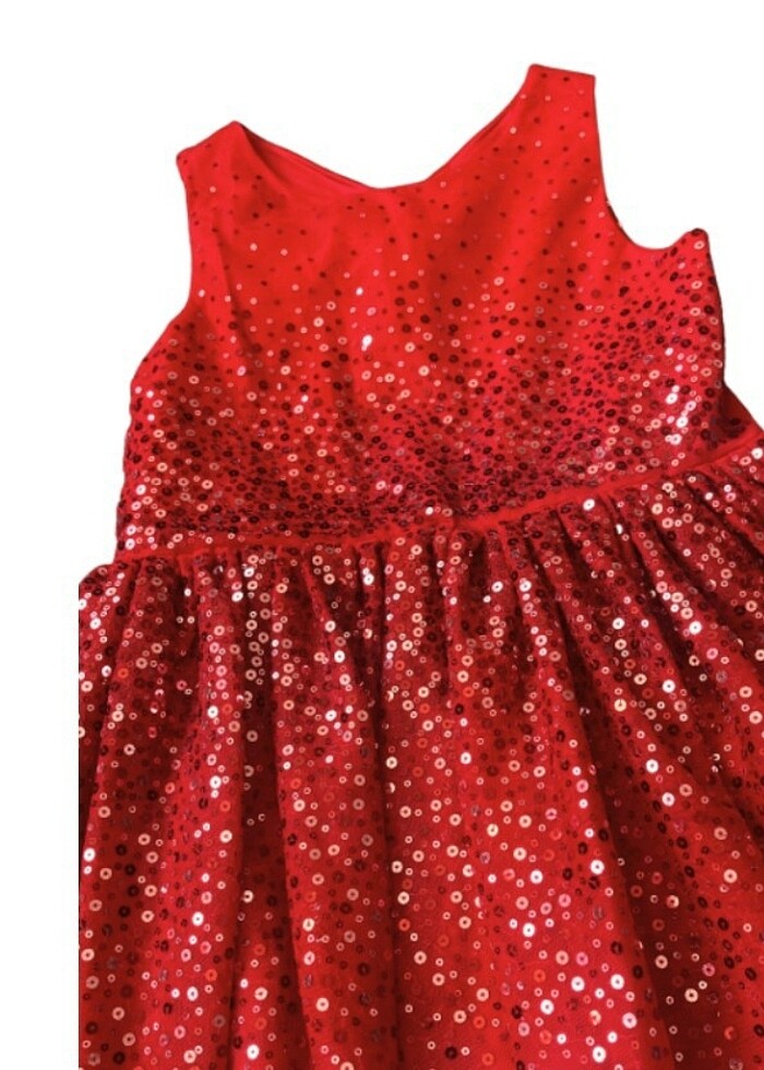 H&M KIZ ÇOCUK PAYETLİ ABİYE ELBİSE 3/4 YAŞ  - Görsel 2