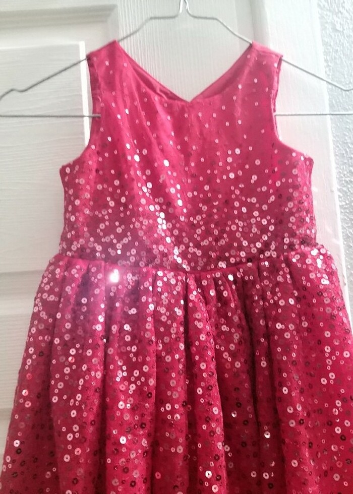 H&M KIZ ÇOCUK PAYETLİ ABİYE ELBİSE 3/4 YAŞ  - Görsel 5