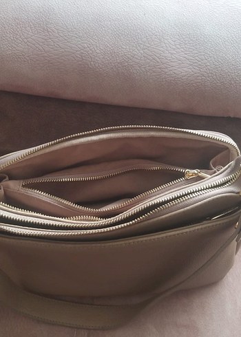 GUZİNİ 6751 %100 HAKİKİ GERÇEK DERİ ÇANTA KUM BEJİ - Görsel 13