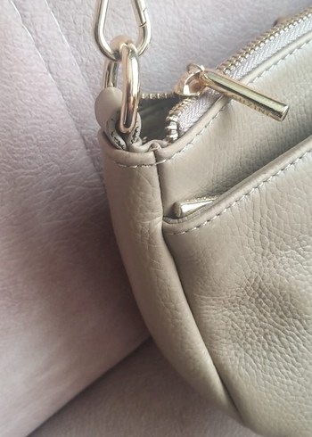 GUZİNİ 6751 %100 HAKİKİ GERÇEK DERİ ÇANTA KUM BEJİ - Görsel 14