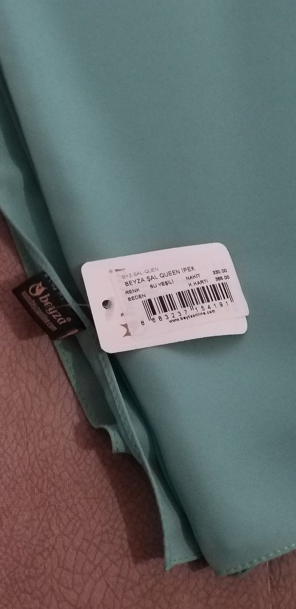 BEYZA QEEN İPEK ŞU YEŞİLİ ŞAL 75/190 CM - Görsel 5