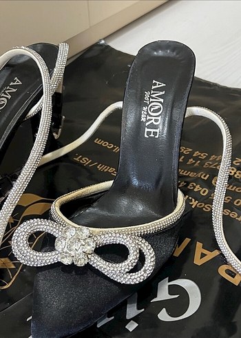 Diğer Siyah Yılan Desenli Stiletto Topuklu Kadın Ayakkabı