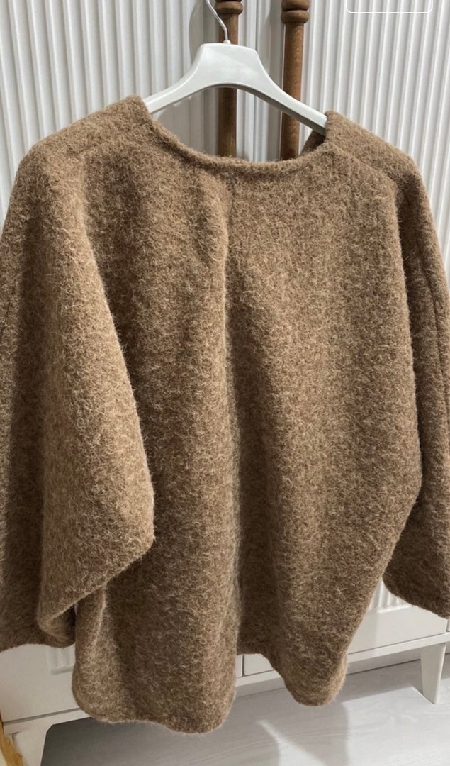 Bohem Tarzı Düğmeli Kahverengi Kadın Kaban - Görsel 2