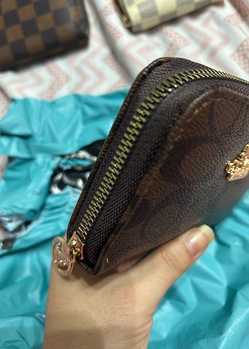 Coach Kahverengi Deri Fermuarlı Cüzdan - Görsel 2