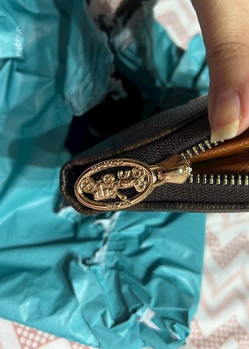 Coach Kahverengi Deri Fermuarlı Cüzdan - Görsel 5