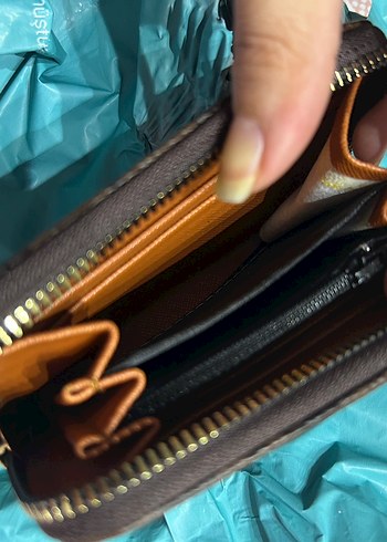 Coach Kahverengi Deri Fermuarlı Cüzdan - Görsel 4