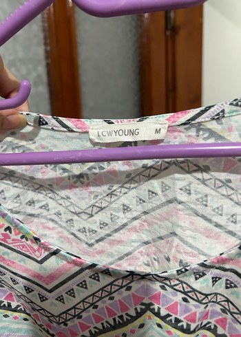 Bohem Çok Renkli Düğmeli Hamile Bluzu - Görsel 3