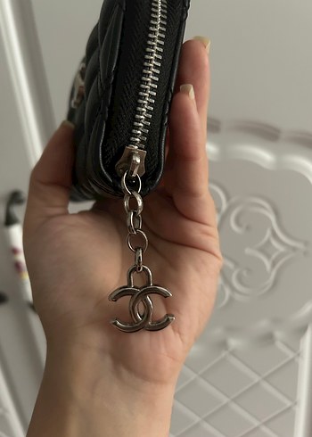 Siyah Deri Fermuarlı Chanel Cüzdan - Görsel 2