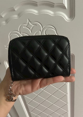 Siyah Deri Fermuarlı Chanel Cüzdan - Görsel 3