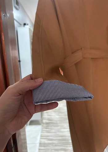 Hardall Düğmeli Uzun Kadın Trençkot - Görsel 3